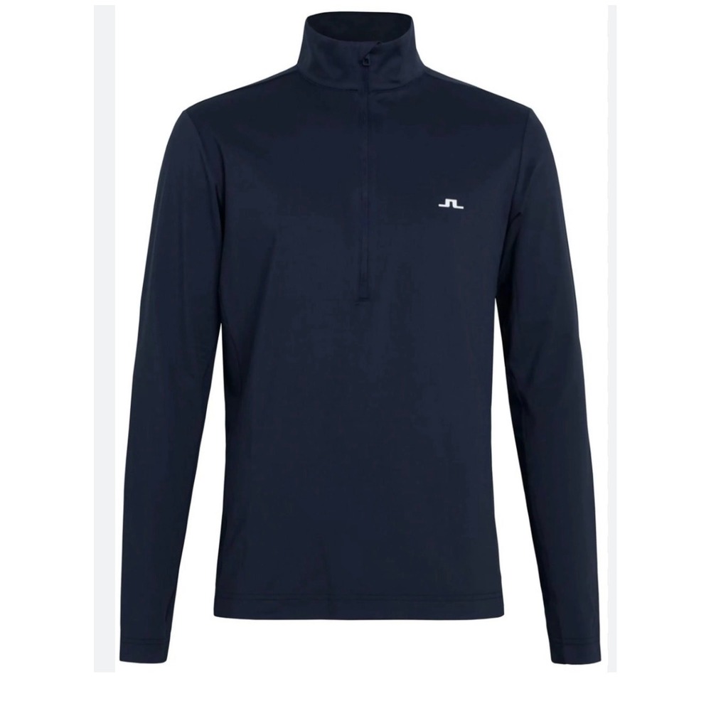J.Lindeberg Mens Luke Half Zip Mid Layer Navy Blue Pullover Size M